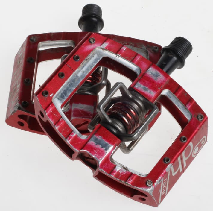   Oft unterschätzte Lärmquelle: Klickpedale am Mountainbike.