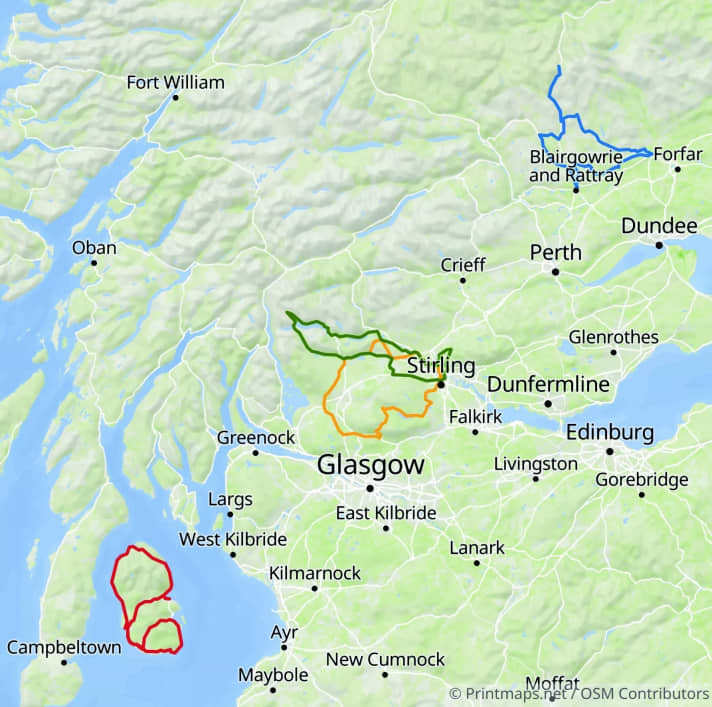 4 tours avec un caractère différent mais particulier.
