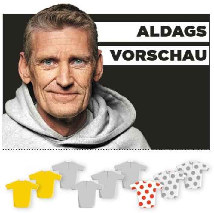 Diese Bedeutung misst Rolf Aldag der 17. Etappe für Gelb, Grün und Bergtrikot zu - je mehr farbige Trikots, desto größer die Bedeutung.