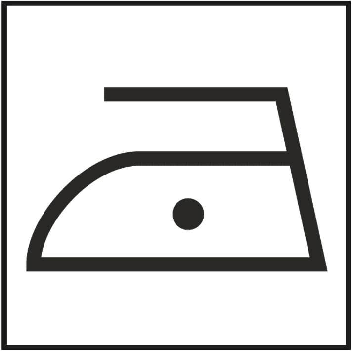   If the iron is crossed out, you should refrain from ironing. Functional textiles often have a dot on the iron. Particularly gentle ironing at a maximum of 110 degrees is then permitted.