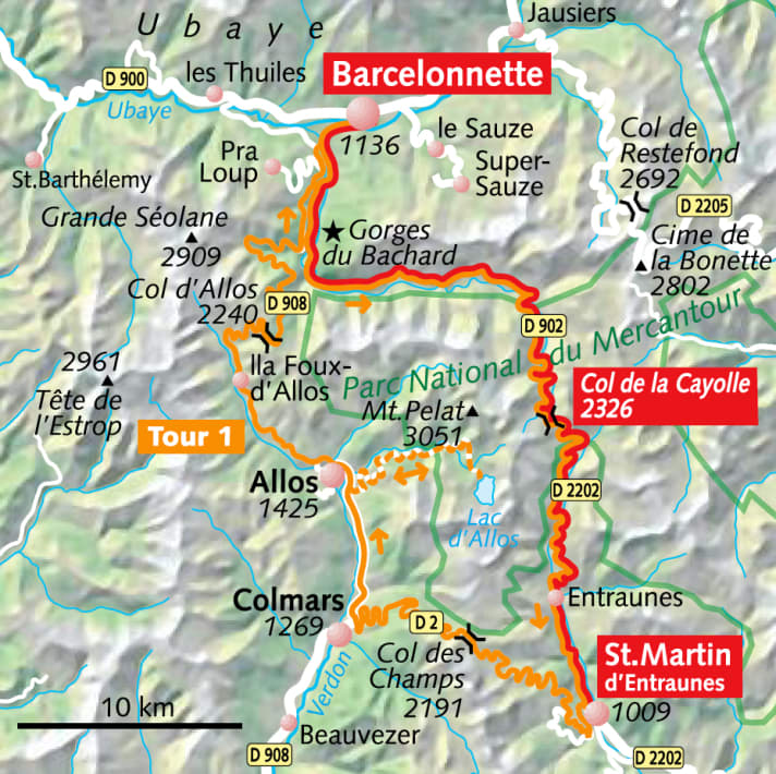   La carte détaillée 