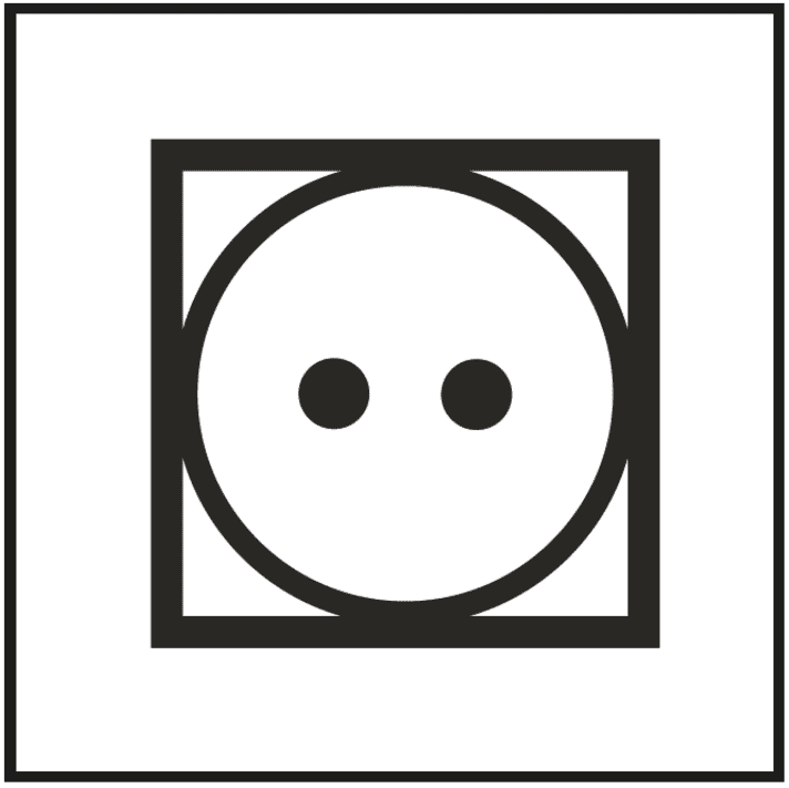   The square with a circle stands for the drying suitability. If it is crossed out, the textile must not be tumble dried. A dot inside the circle means: dry only up to 60 degrees.