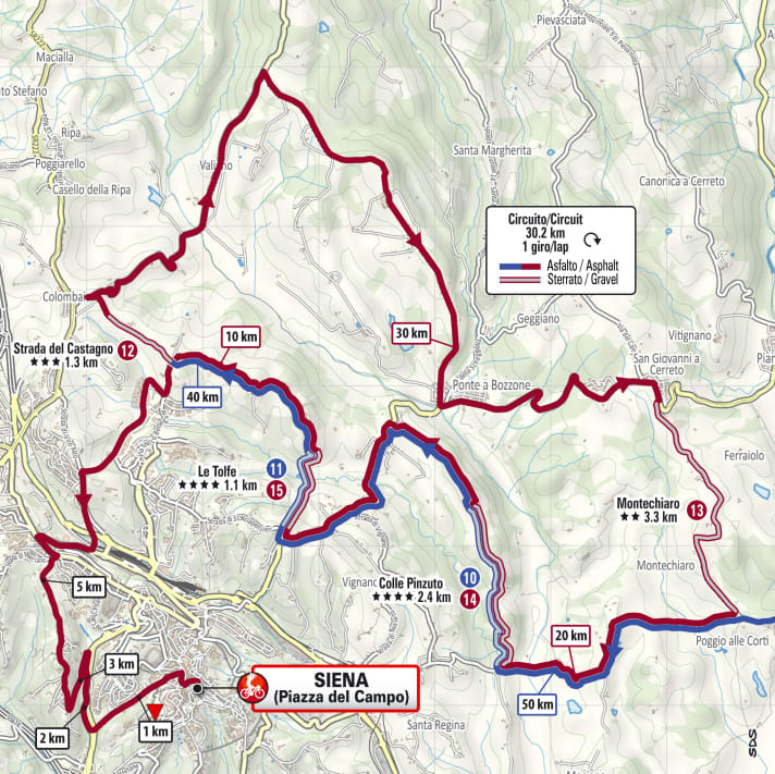 The final kilometres with the additional loop that both men and women will have to complete in 2024.
