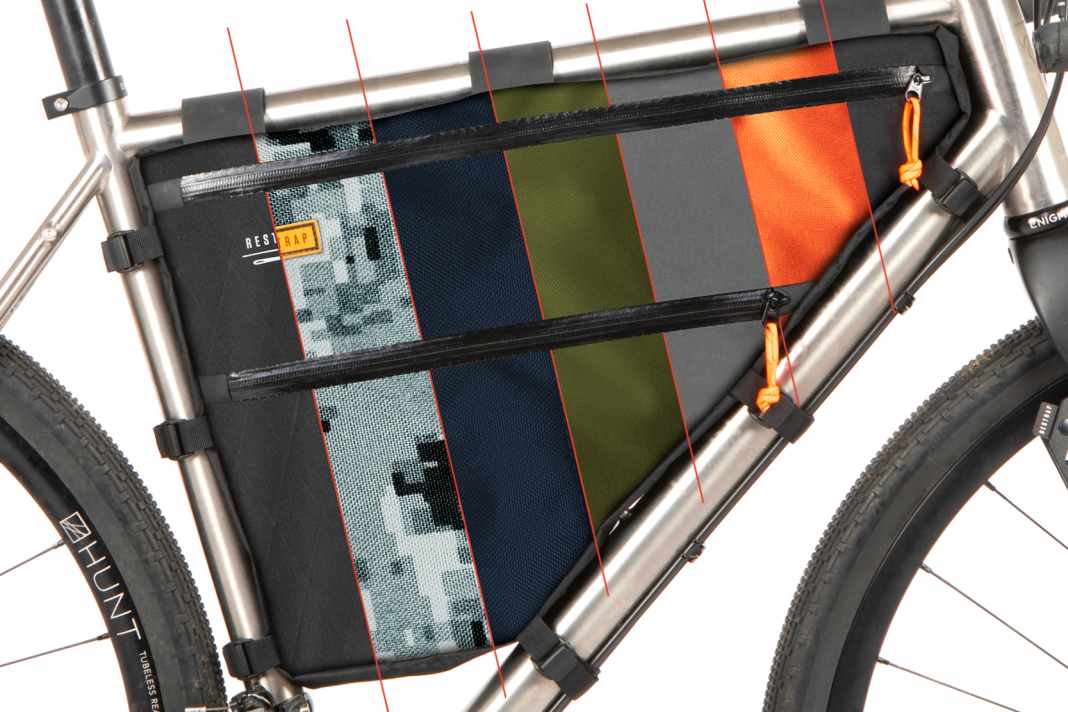 This is, so to speak, a symbolic image for the custom frame bag that Restrap offers in all possible shapes and colours. You can find more information on the website.