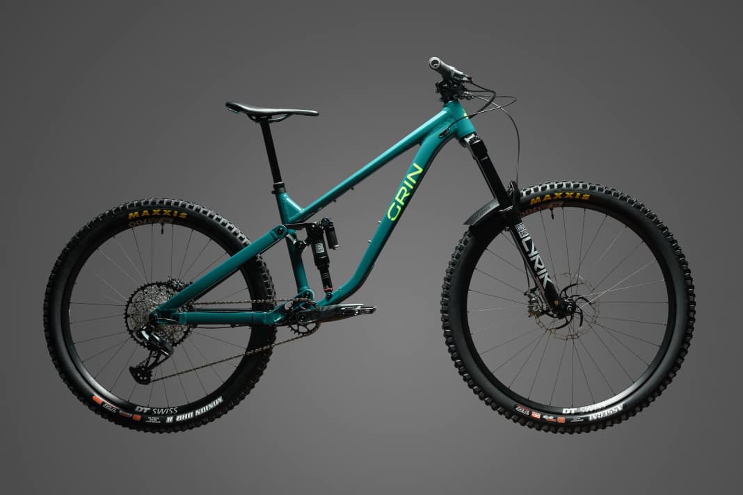 So könnte das neue Grin One als Komplettbike aussehen. Das Serien-Rahmenset lässt jede Menge Freiheiten zum Aufbau.