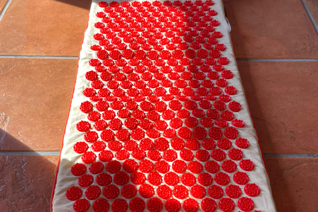 According to the manufacturer, the OrthoMat is the first acupressure mat with a vibration function.