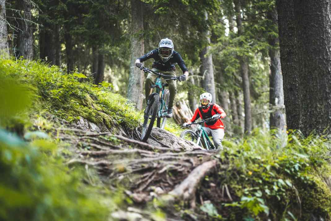 On the Black Snake World Cup downhill run in Val di Sole, even professional downhillers have to sort out a line first.
