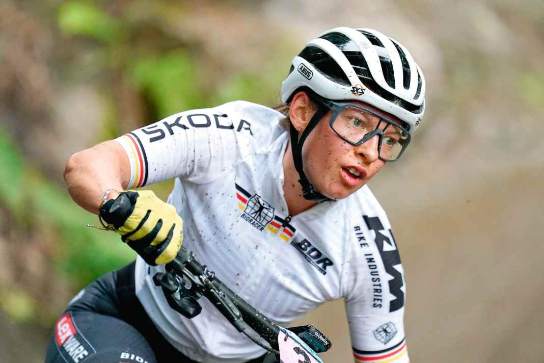 Nina Graf während der WM 2023 in Glasgow.