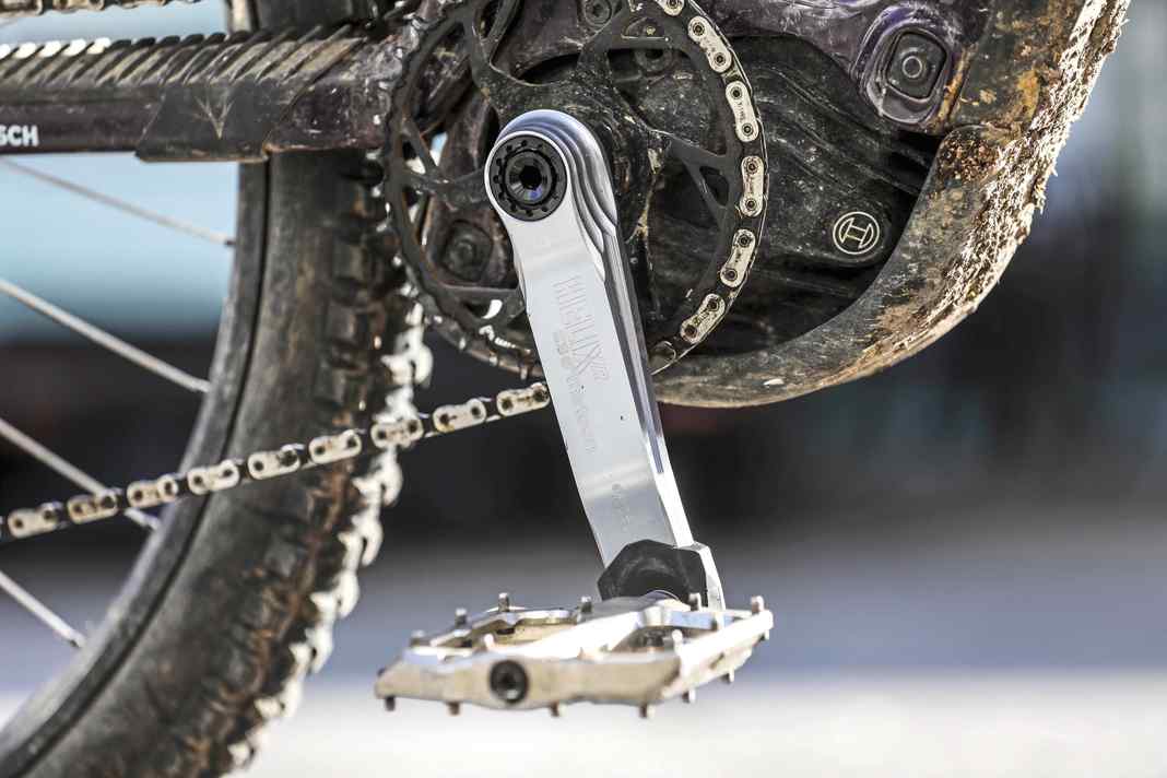 Update: Zwei verbogene Kurbelarme am Whyte Elyte Evo RS. Jetzt muss eine Helix-Race-Kurbel von E*thirteen herhalten.