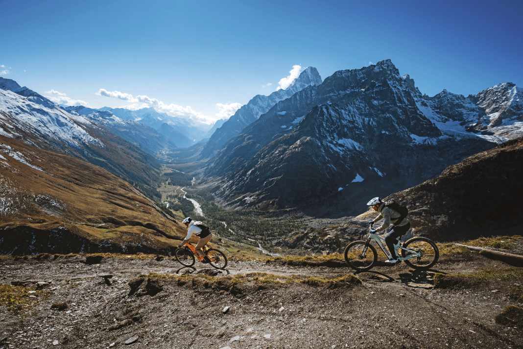 The view from the panoramic trail on the Grand Col Ferret is incredible.