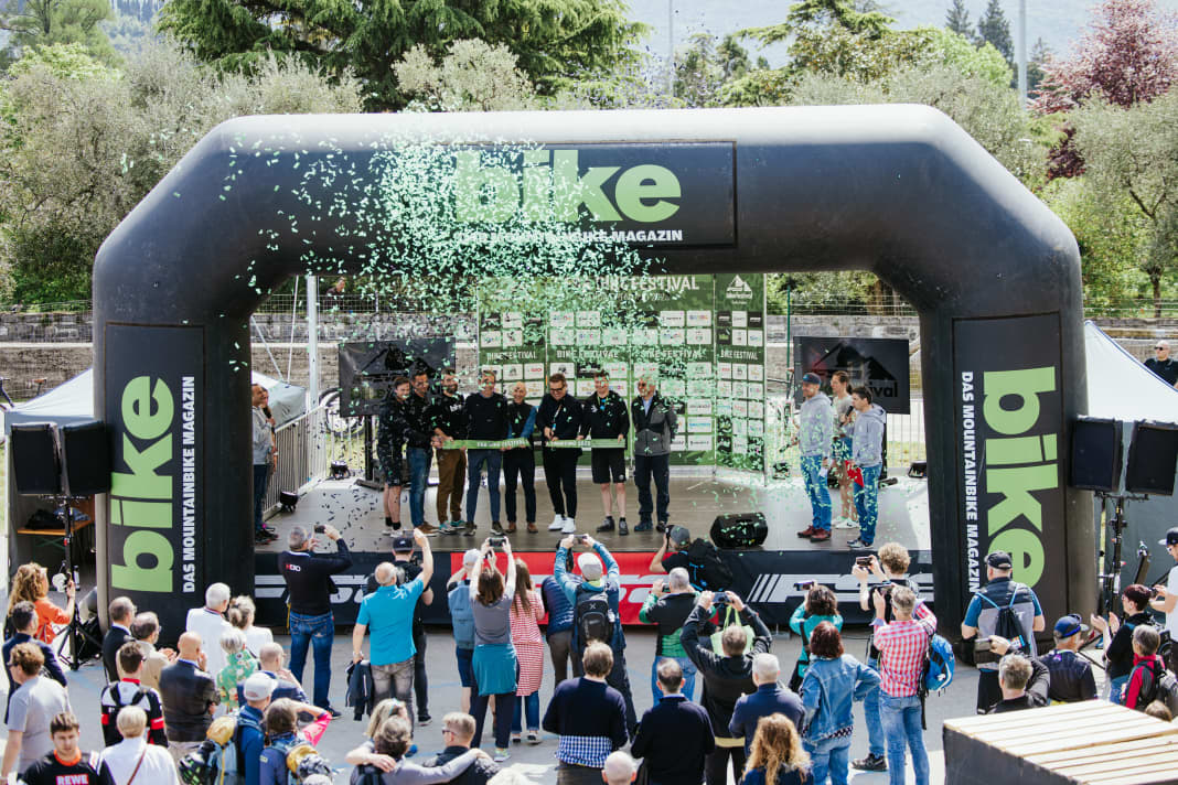 The official opening of the BIKE Festival in Riva.