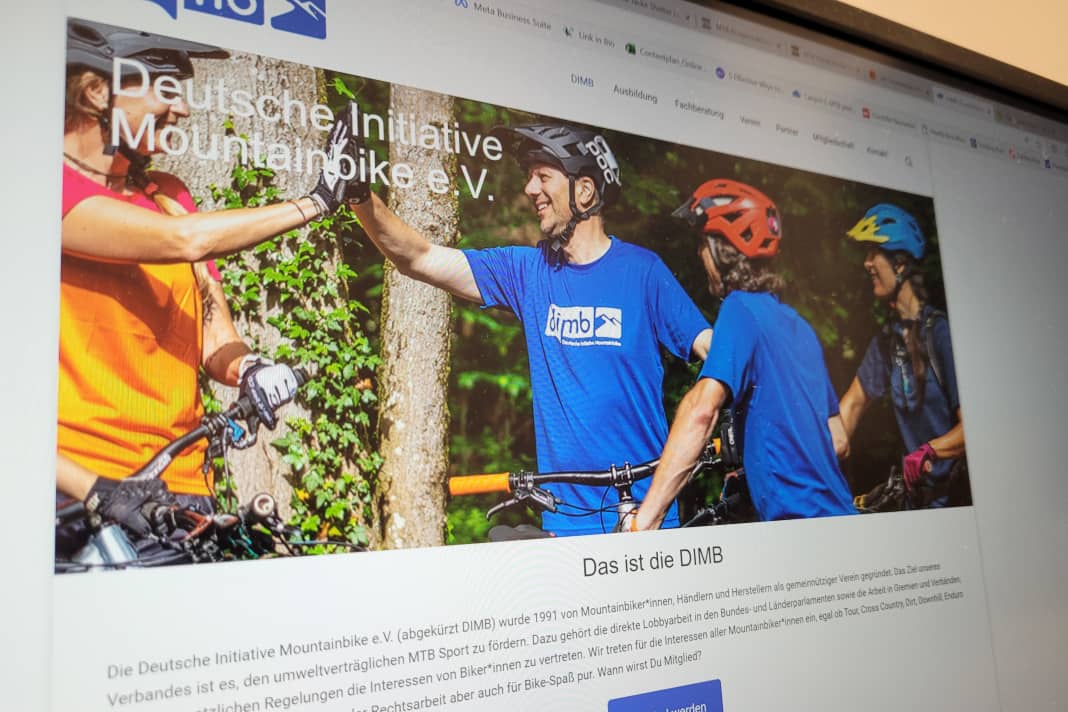 Nur einen Click entfernt: Die Mitgliedschaft bei der Deutschen Initiative Mountainbike auf www.dimb.de.