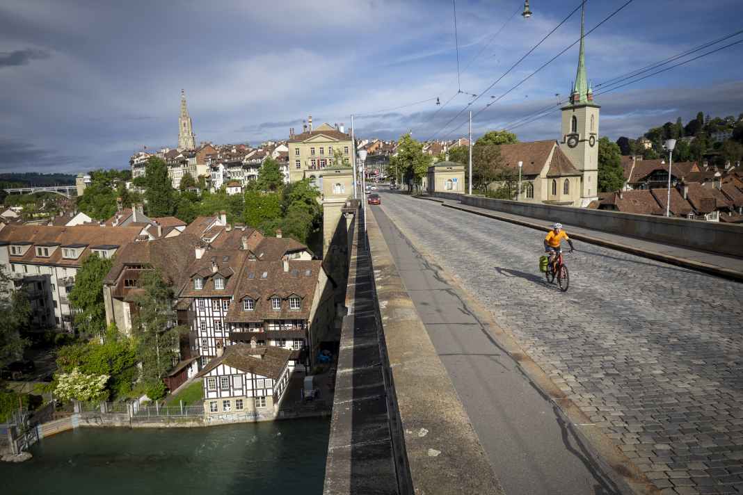 Historic pavement: Bern's old town is a UNESCO World Heritage Site - and can be best explored by bike.