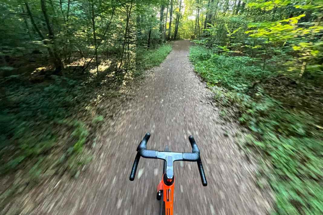 Trail-Rausch auf dem Weg zur Arbeit.