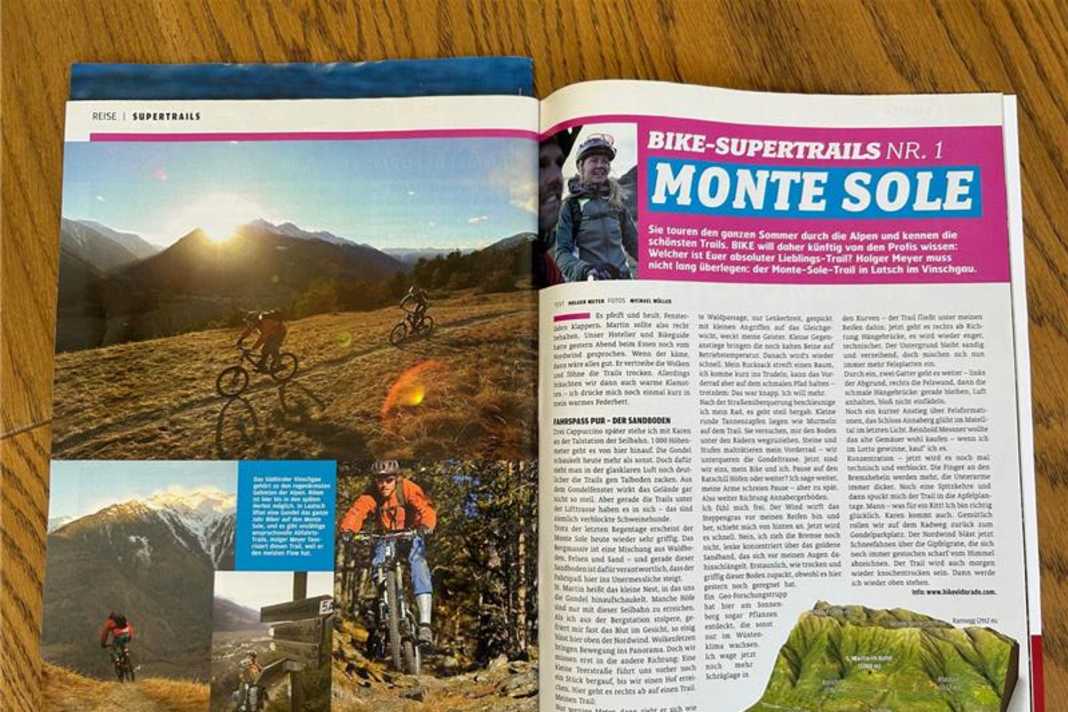 Schlug damals mächtig ein in der Szene: Der erste Supertrail in BIKE. Dabei haben wir die Trails bewusst ohne genaue Wegbeschreibung veröffentlicht.