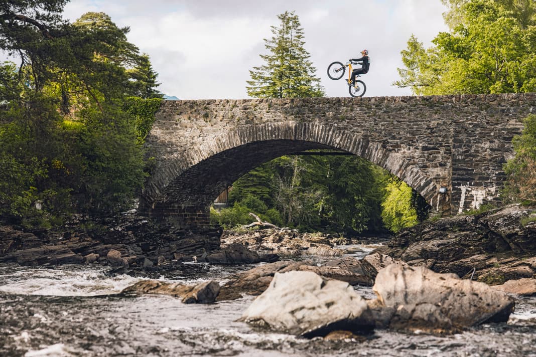 "We filmed all over Scotland," says MacAskill, "the clip lives from its different scenery."