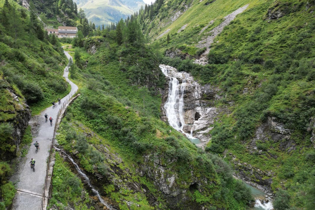 Die Gasteiner Ache beim Downhill bietet zumindest Erfrischung für die Augen.