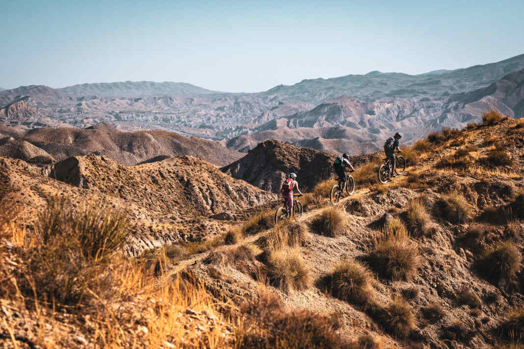 The driest desert in Europe - although the Tabernas Desert occasionally receives a little rain in autumn.