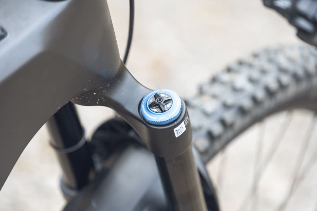 The Fox 36 Performance Elite fork works excellently with Grip2 damping and, at 160 mm, also swallows coarser chunks.