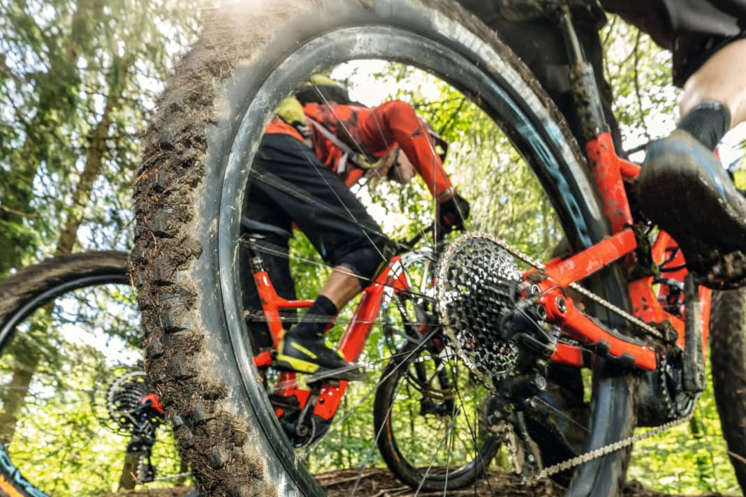Kein Teil am E-MTB verändert die Fahreigenschaften so drastisch wie der Reifen. Unser Test von neun Reifenpaarungen ist die Chance, Ihrem Bike neues Leben einzuhauchen.