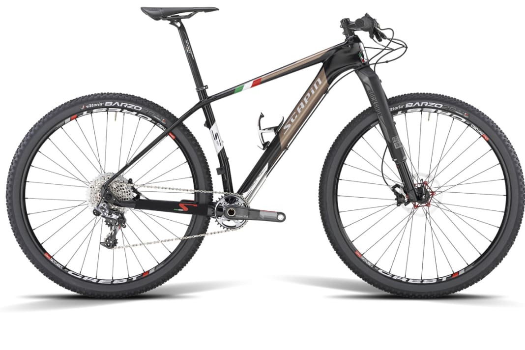 With this variant, Scapin reaches right to the top of the Sram shelf. The RS-1 upside-down fork and the XX1 groupset are clearly race-orientated.