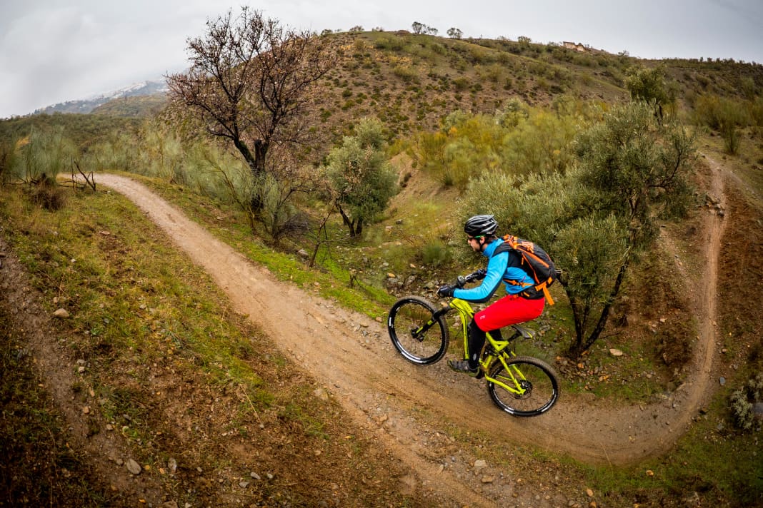 The Trek E-Fully had to prove itself on the single trails around Granada.