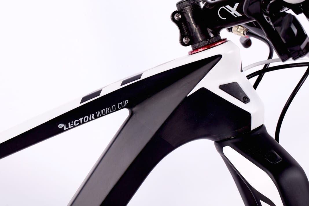 An extremely short head tube: especially in the smallest two frame heights, it measures just 95 millimetres and ensures a low cockpit.