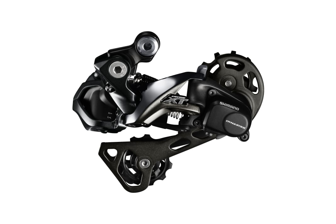 To avoid costly damage, the rear derailleur moves to a centre position in the event of severe shocks such as a fall.