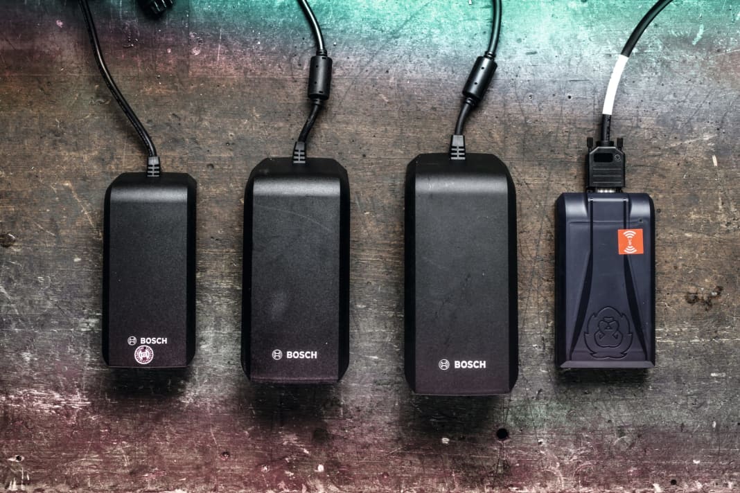 Im Test (v.l.n.r.): Bosch 2A, Bosch 4A, Bosch 6A, Lion Smart Charger