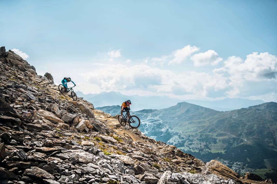 Felsenmeer: Der Trail The Great White wurde mit viel Liebe durchs Berggerümpel gebaut. Ideal für alpinen Freeride-Spaß.