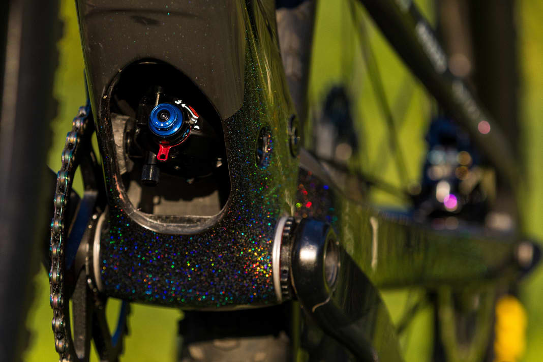 The mechanics have access to the damper through the maintenance hatch.