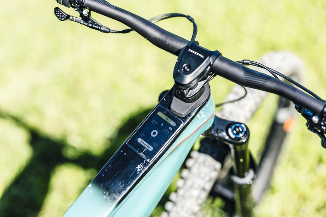 A large touch display is stylishly integrated into the top tube. However, the small display is somewhat confusing at times.