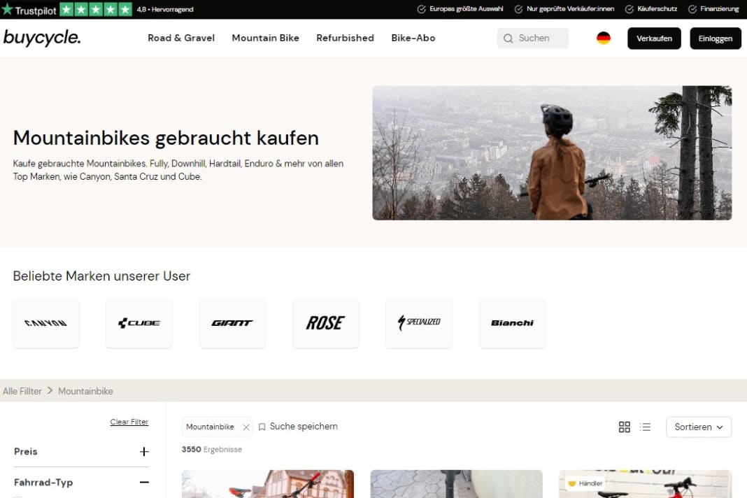 From zero to currently 3500 MTBs - Buycycle already has a large range after more than a year. From almost all of Europe.