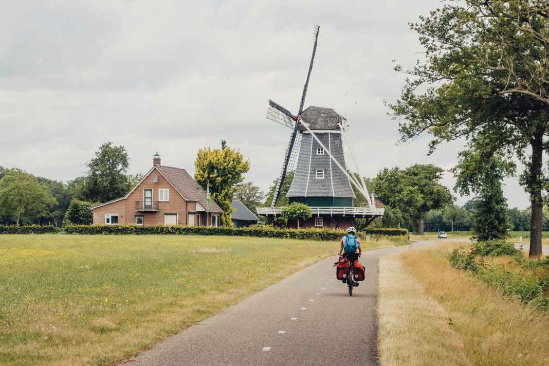 Kurzer Sprint bis zur Windmühle, auch das geht im Münsterland.