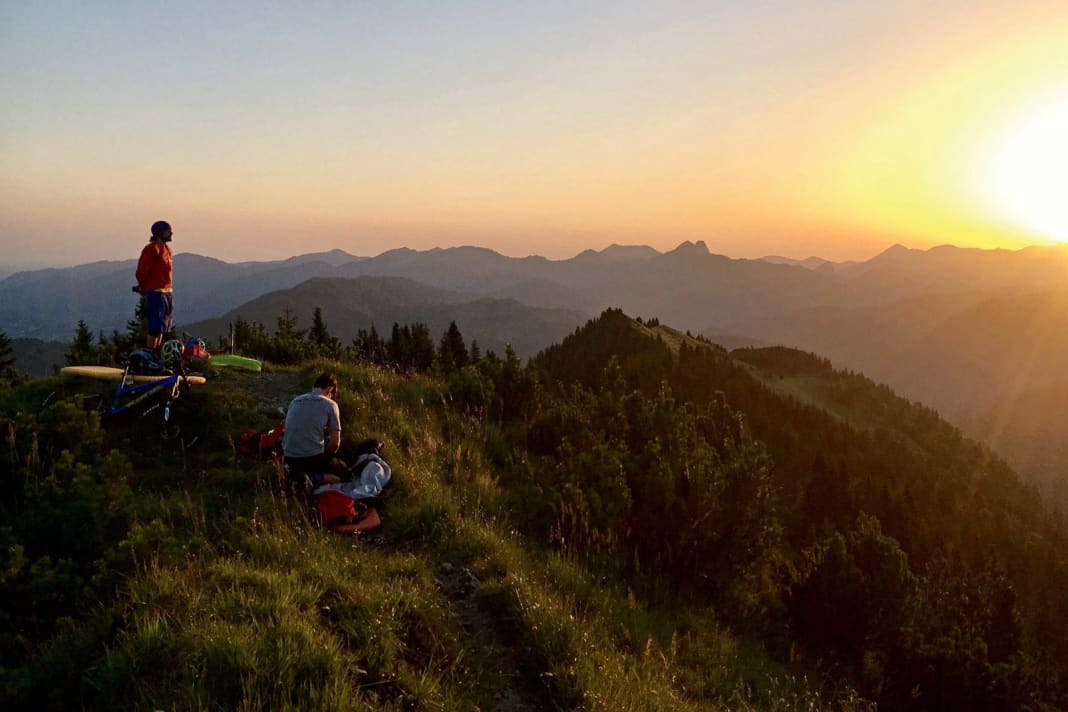 Up to the summit in the evening, down early in the morning and then back to the office.