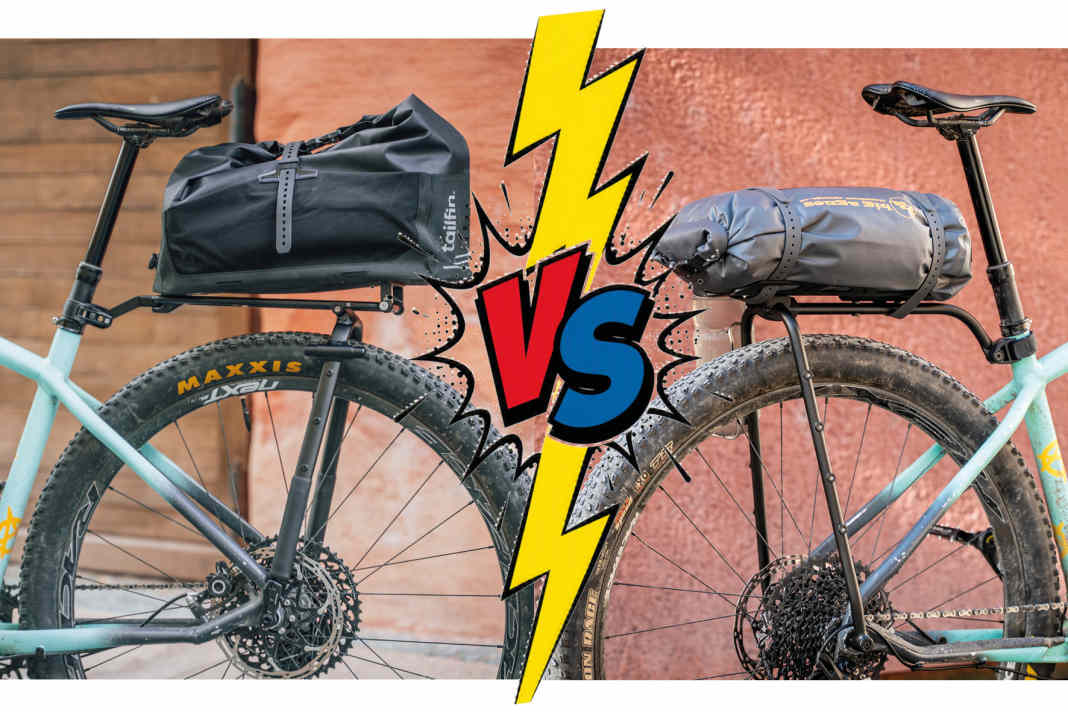 Earl Grey oder English Breakfast Tea? Restrap oder Tailfin? Wir haben zwei der aktuell besten Bikepacking Gepäckträger zum Duell gebeten. Soviel ist klar: Es wird very british!