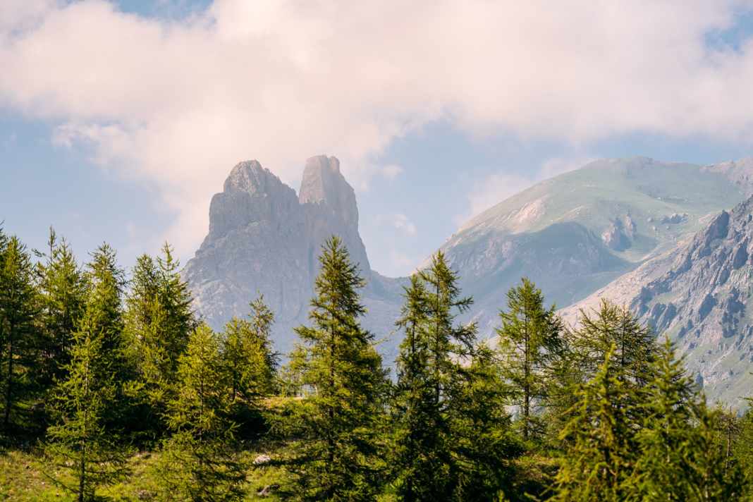 Iconically watches over the Upper Valle Maira: the Rocca Provenzale near Chiappera.