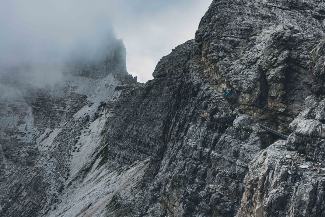 Gee Atherton in the Dolomites for his project: Ridgeline IV