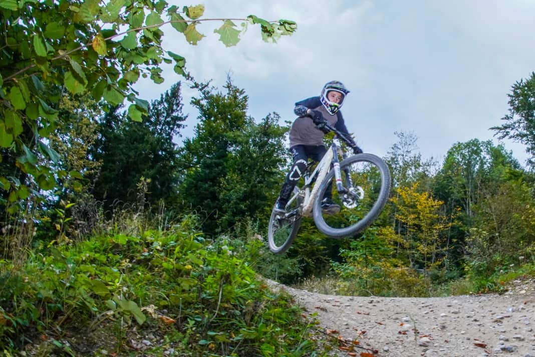 The test bike was mainly used downhill. Uphills are a slog with the 14-kilo fully.