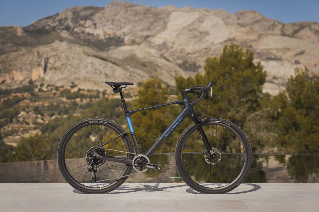 The Mondraker Dusty XR - the top model from Spain - in the mountains behind the coastal town of Alicante.
