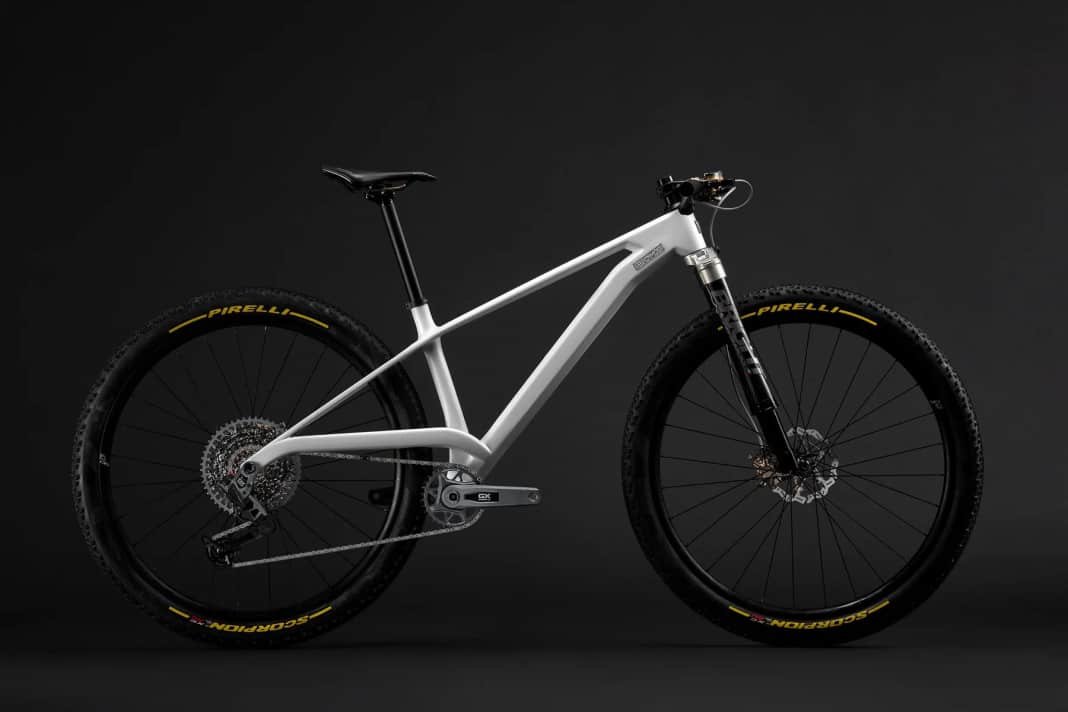 Das El Camös F-00 soll einen kontrollierten Flex im ungewöhnlichen Carbon-Hinterbau mitbringen.