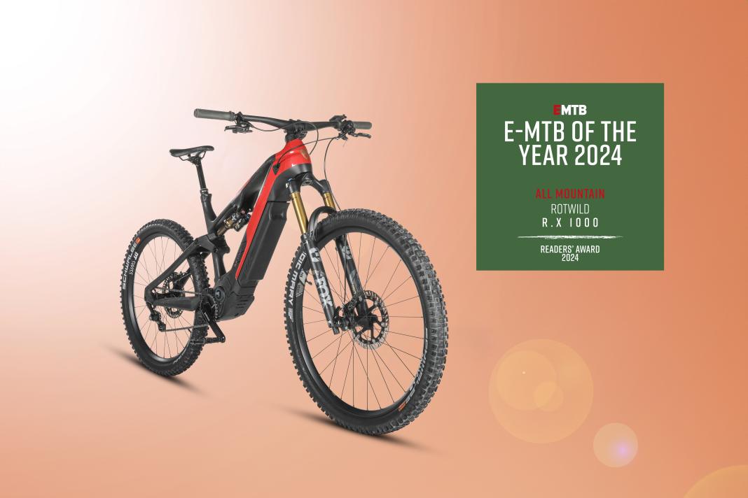 Our EMTB Of The Year in the All Mountain category. The Rotwild R.X 1000 secured first place with 34 per cent of the votes in the readers' poll.