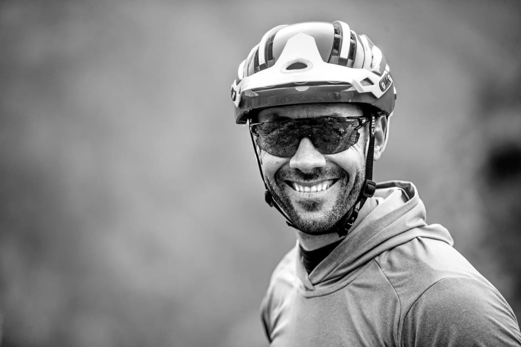 Grinning good: Fabien Barel has just won the first EDR-E World Cup.