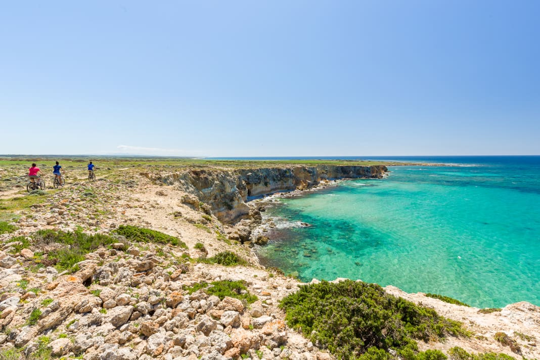 From Cabras along the coast to the Sinis peninsula and back again through the fertile Tirso plain. Don't forget your swimsuit!