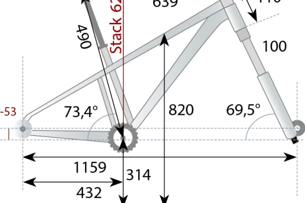 The geoemtry data of the Bulls Copperhead 3 29 in size L.