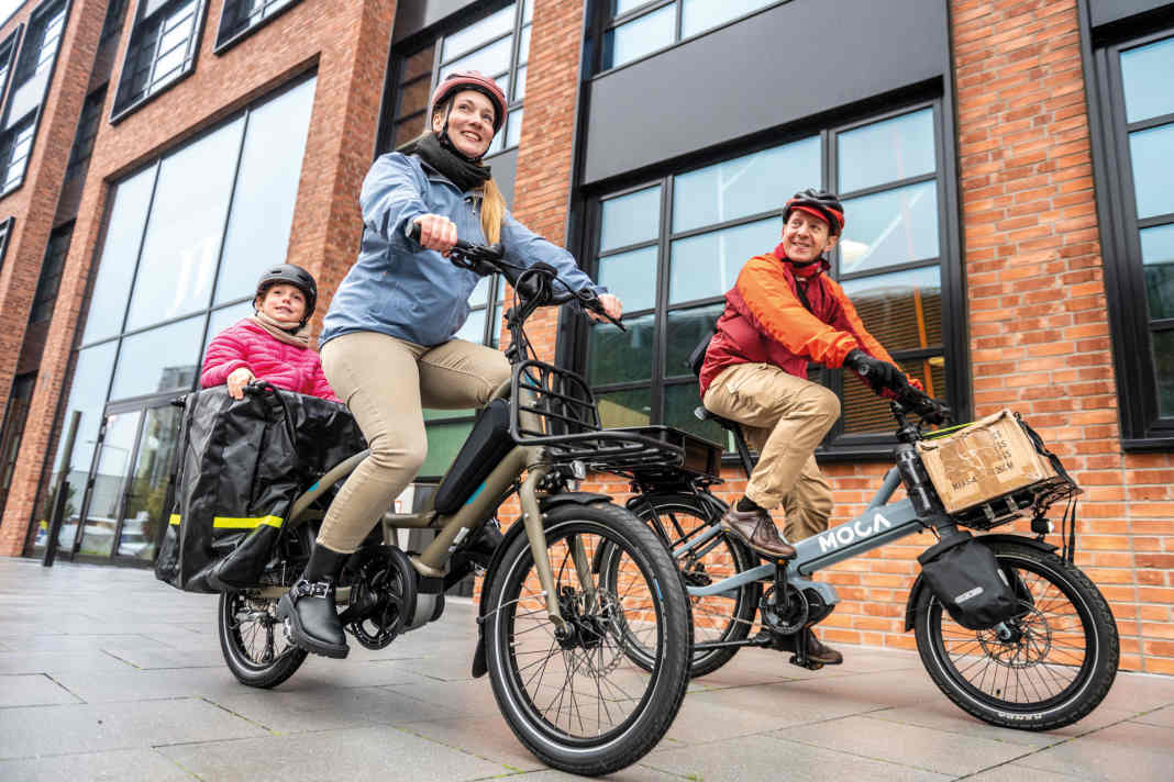 The load is variable, the wheels can be used flexibly - the great advantage of the compact Cargos.