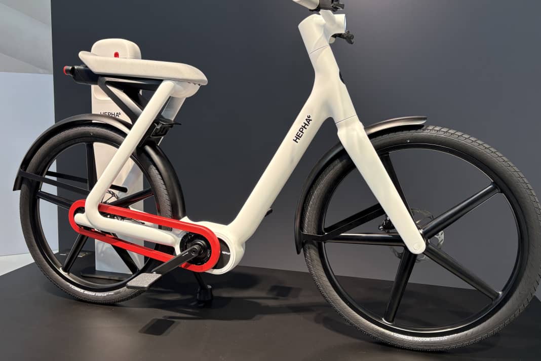 E-Bike neu gedacht: Das Hepha Urban X, das komplett über die Pedale gesteuert werden soll.