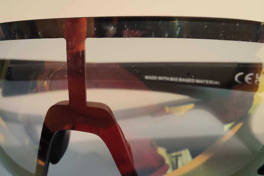 Fine dust collects between the glass and frame...