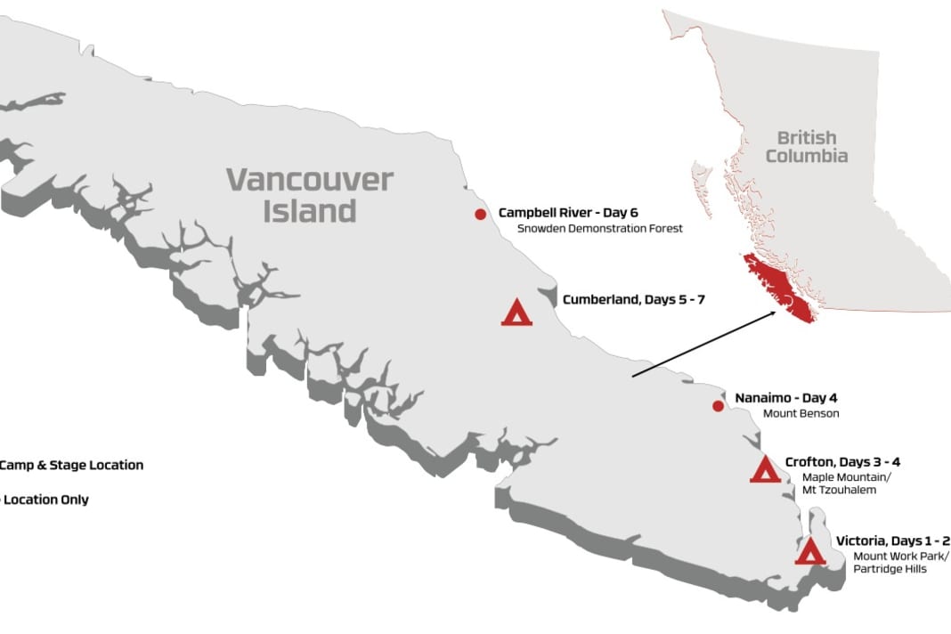 This is the way to go: At the BC Bike Race on Vancouver Island, riders can expect idyllic landscapes, but also tough and technically demanding trails.