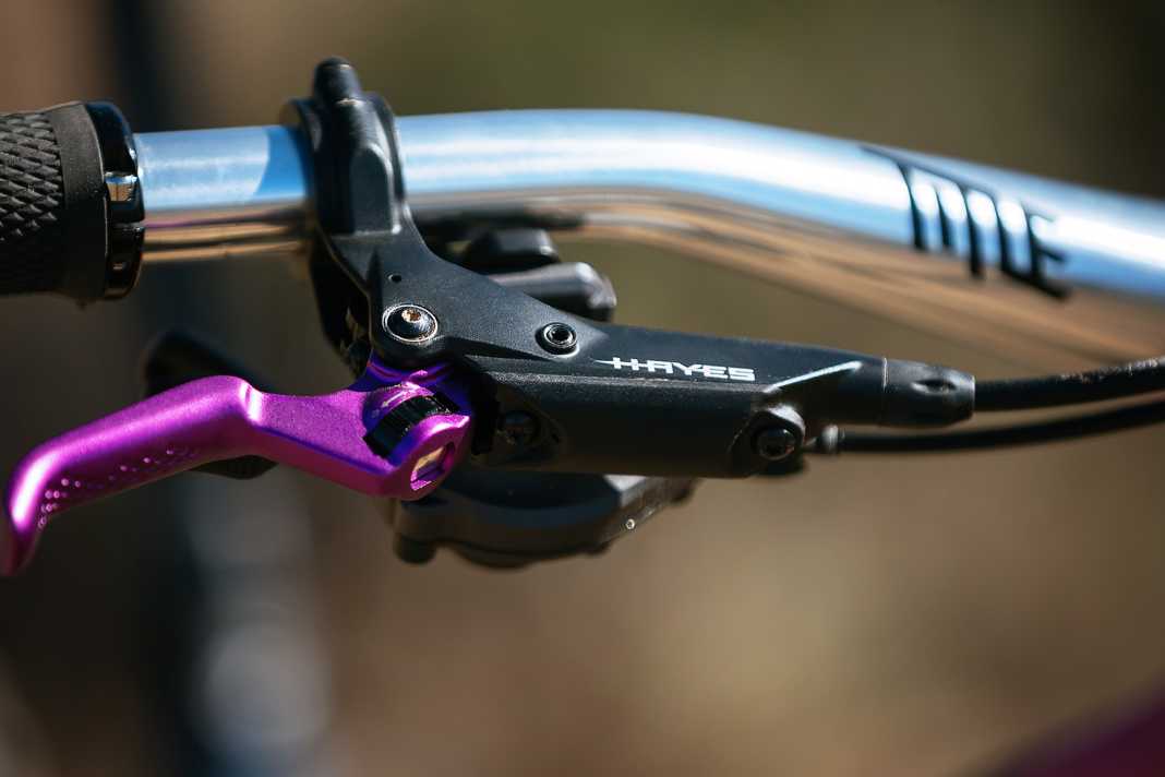 Limited: the "Purple Hayes" Dominion A4 brakes are anodised purple.